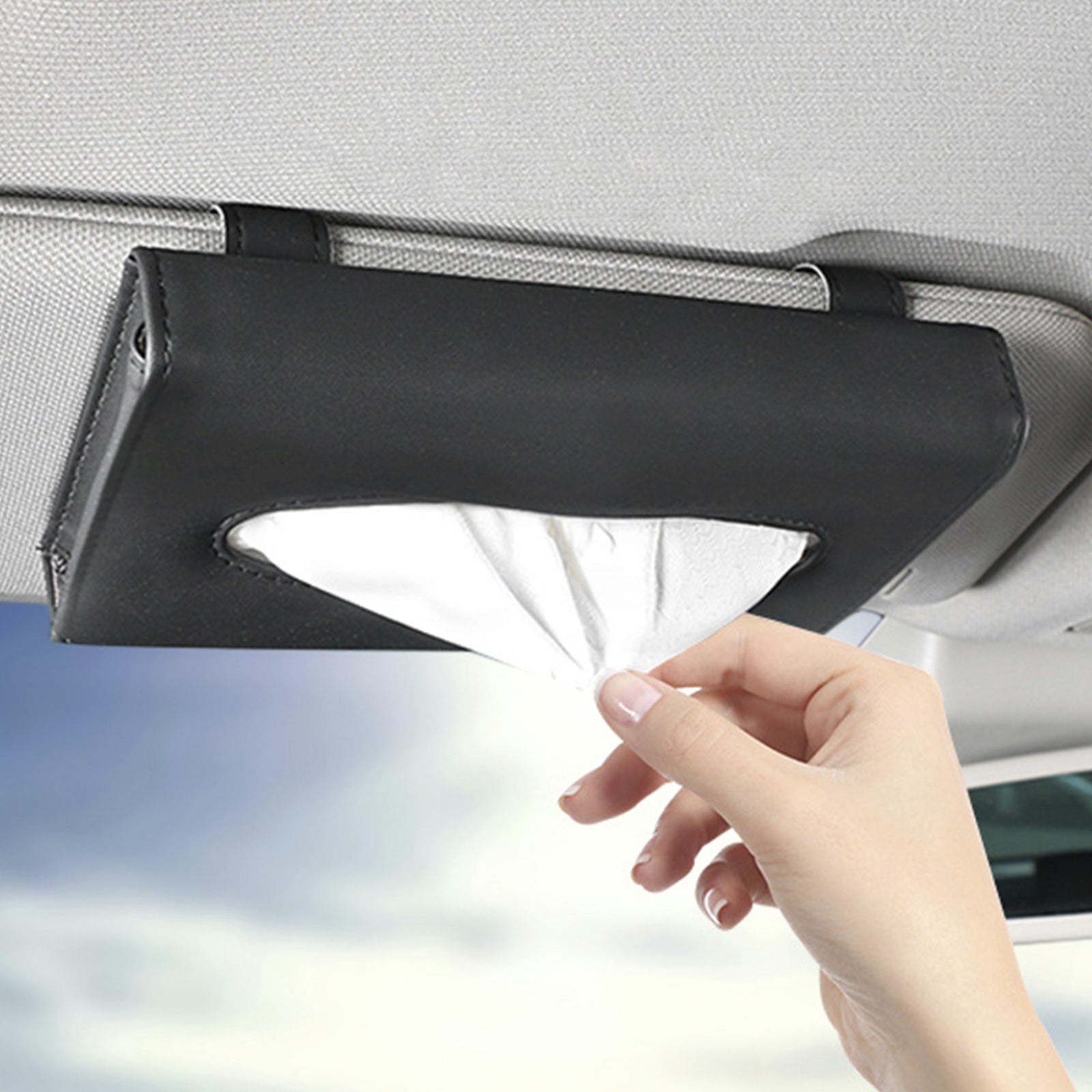Automobile Sunshade Paper Towel Box Car - Mounted Fashion Pull-out Carton