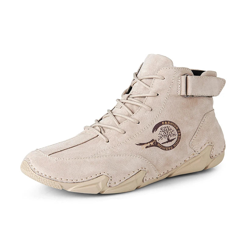 Brand's New Autumn Men's Shoes Are Anti Slip Wear-resistant Low Top Casual Motorcycle Boots Fashionable High Top Workwear Shoes