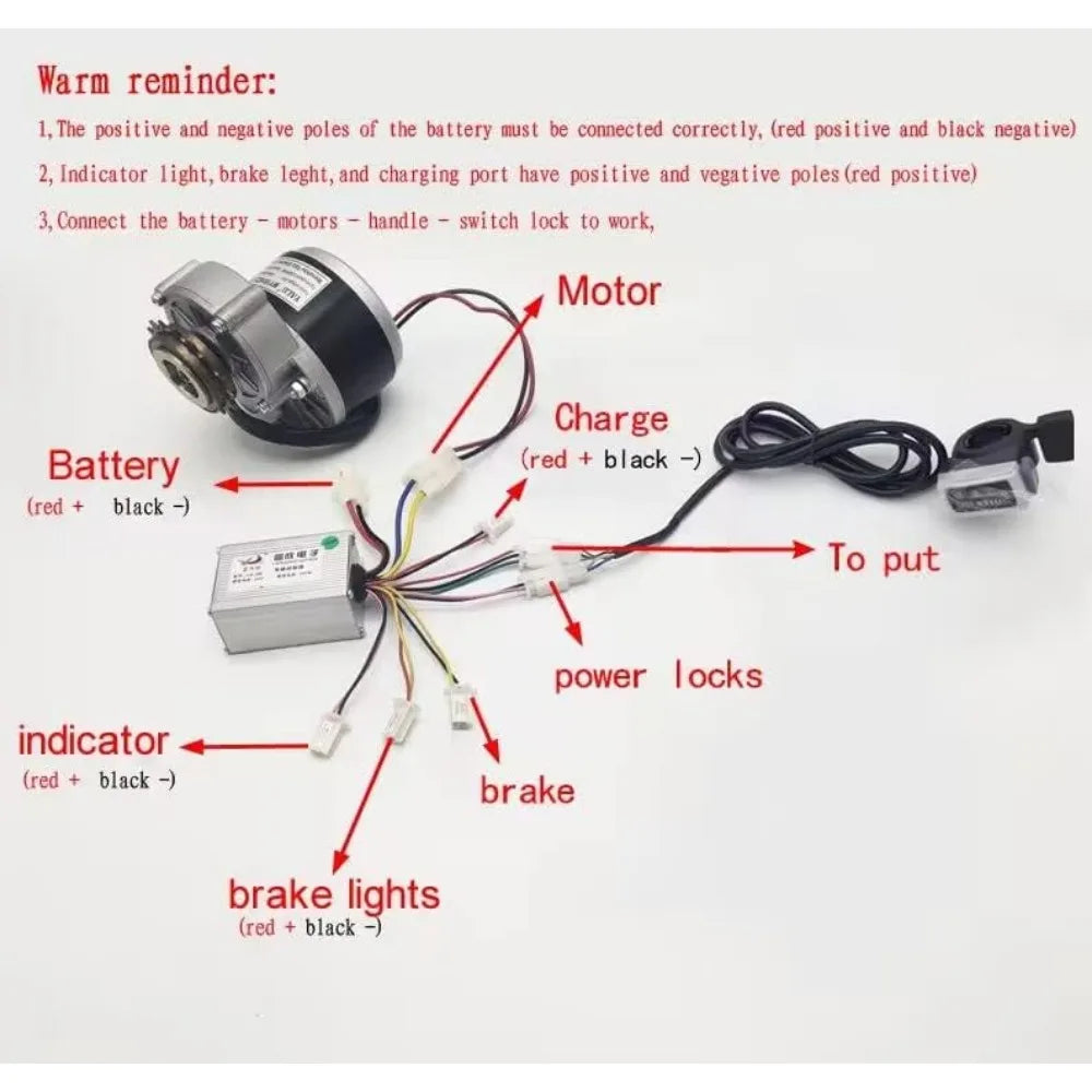 Electric Bike Left Side Drive Motor Kit 36V 350W Mountain Bicycle Conversion Kit with Thumb Throttle Fit Most of Common Bicycle