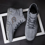 Brand's New Autumn Men's Shoes Are Anti Slip Wear-resistant Low Top Casual Motorcycle Boots Fashionable High Top Workwear Shoes