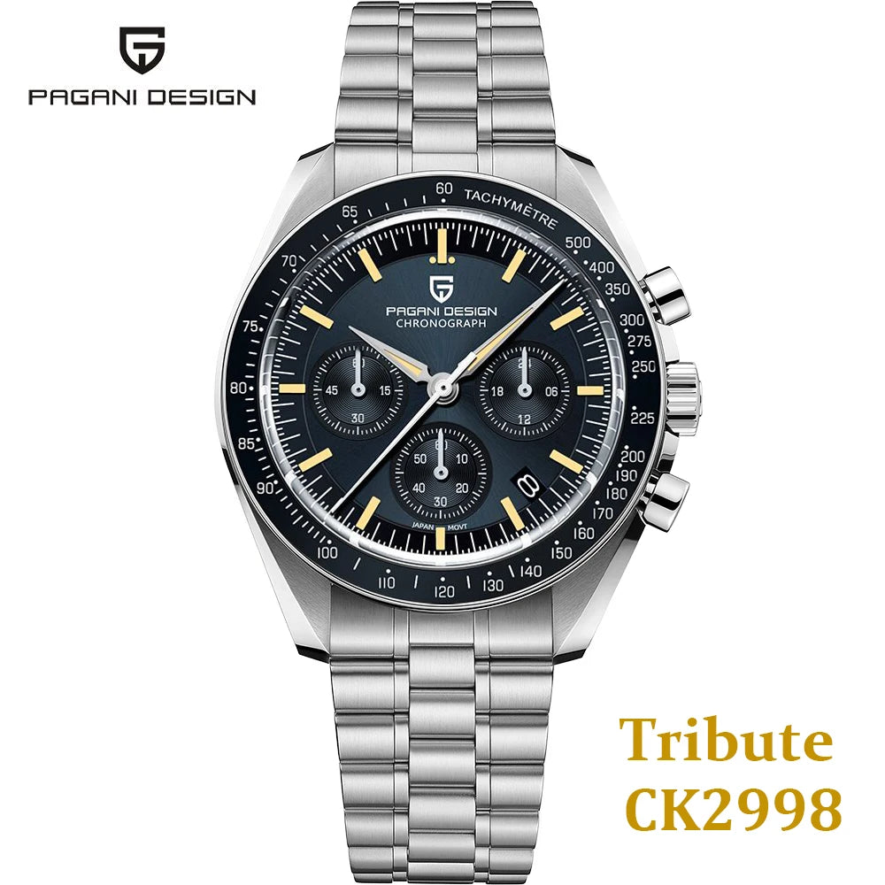 PAGANI DESIGN 2024 New V5 PD1701 Men's Watches Luxury Quartz Watch Men Sport Speed Chronograph AR Sapphire glass 100M Waterproof