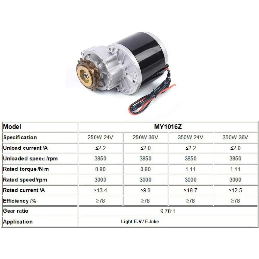 Electric Bike Left Side Drive Motor Kit 36V 350W Mountain Bicycle Conversion Kit with Thumb Throttle Fit Most of Common Bicycle