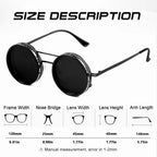 CRIXALIS ND9 Speed Adjustable Dimming Sunglasses Men Women Punk Round Frame Sun Glasses Outdoor Fishing Driving Eyewear UV400