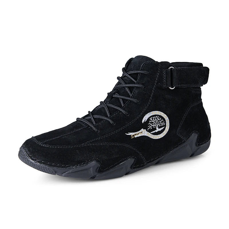 Brand's New Autumn Men's Shoes Are Anti Slip Wear-resistant Low Top Casual Motorcycle Boots Fashionable High Top Workwear Shoes